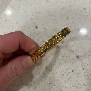 Elegant Gold Braided Bracelet